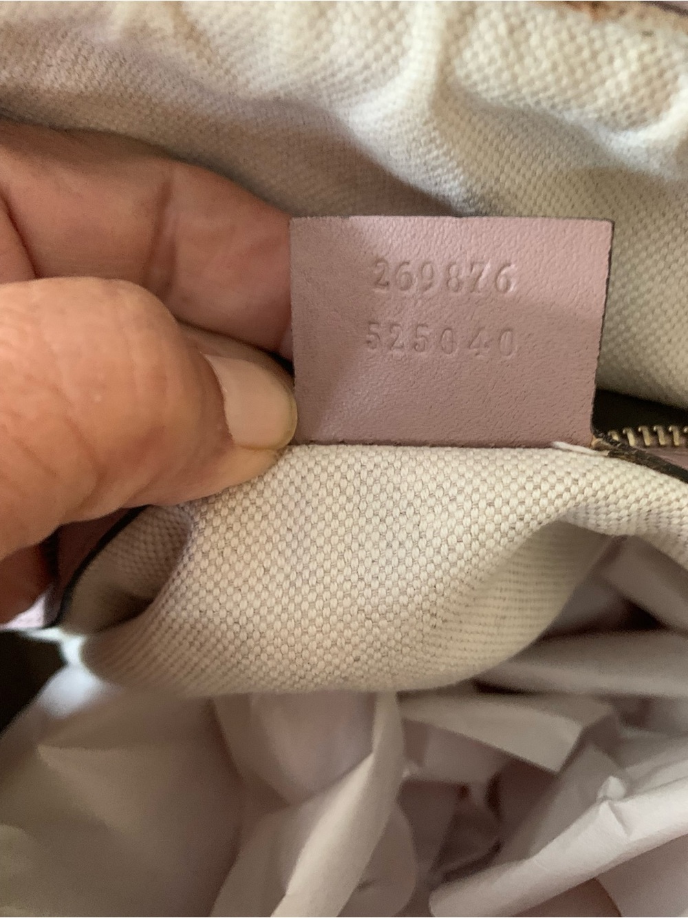 Gucci Pink Trim GG Canvas Satchel with Blue and Cream Stripes - Picture 3 of 6